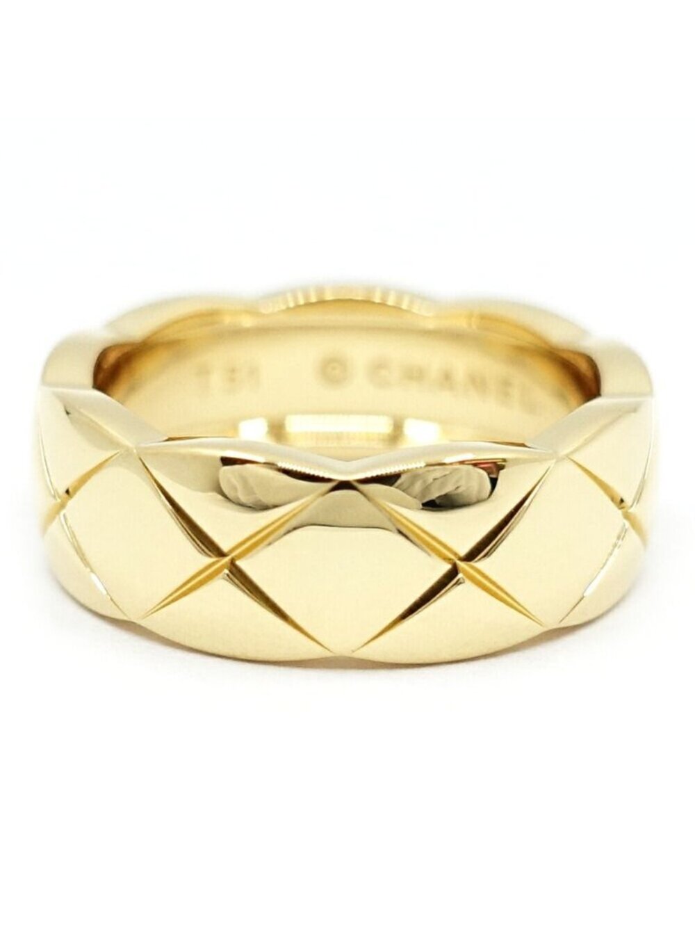 Chanel 18k Yellow Gold Coco Crush Ring Medium Model